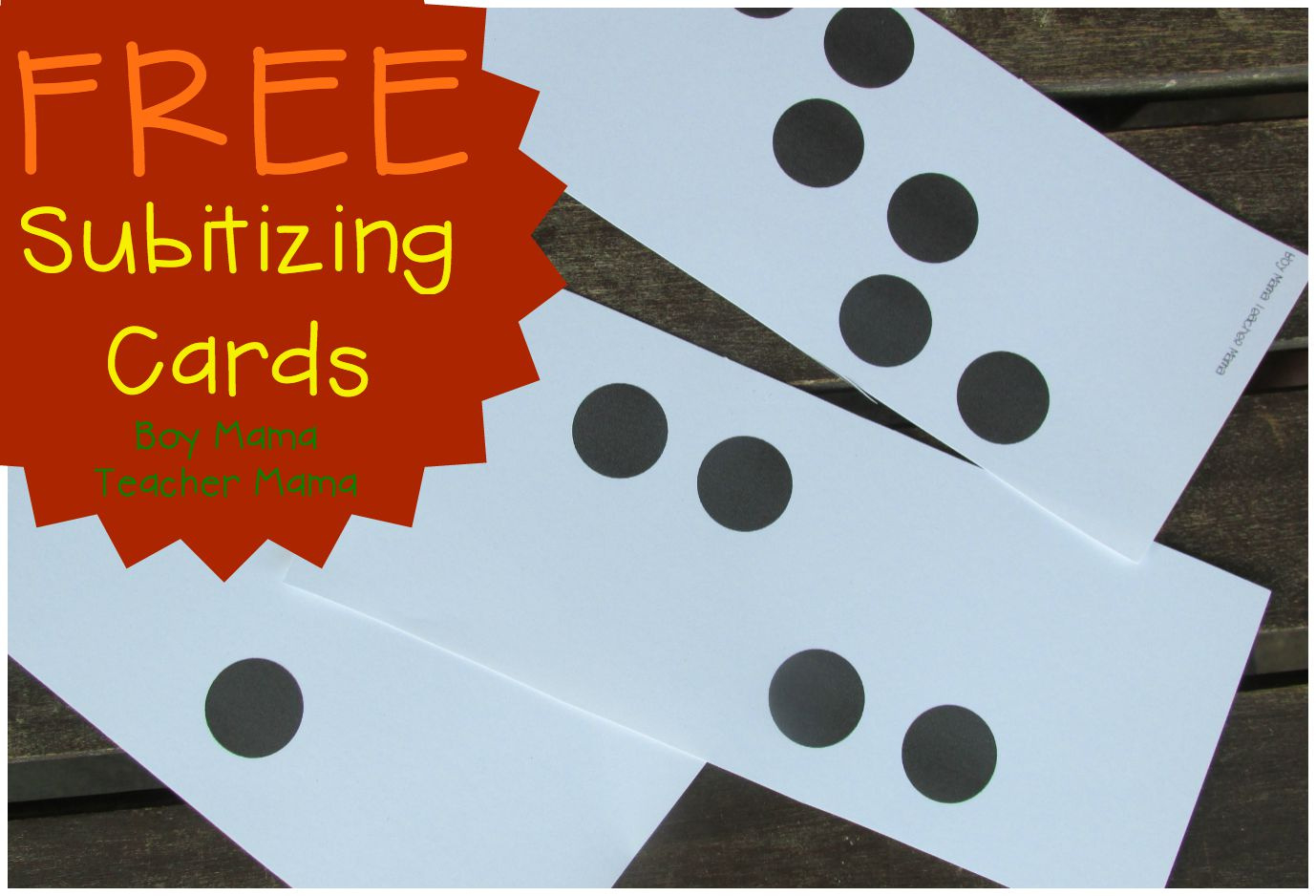 Teacher Mama: Free Subitizing Dot Cards {After School Linky} - Boy regarding Free Printable Subitizing Cards