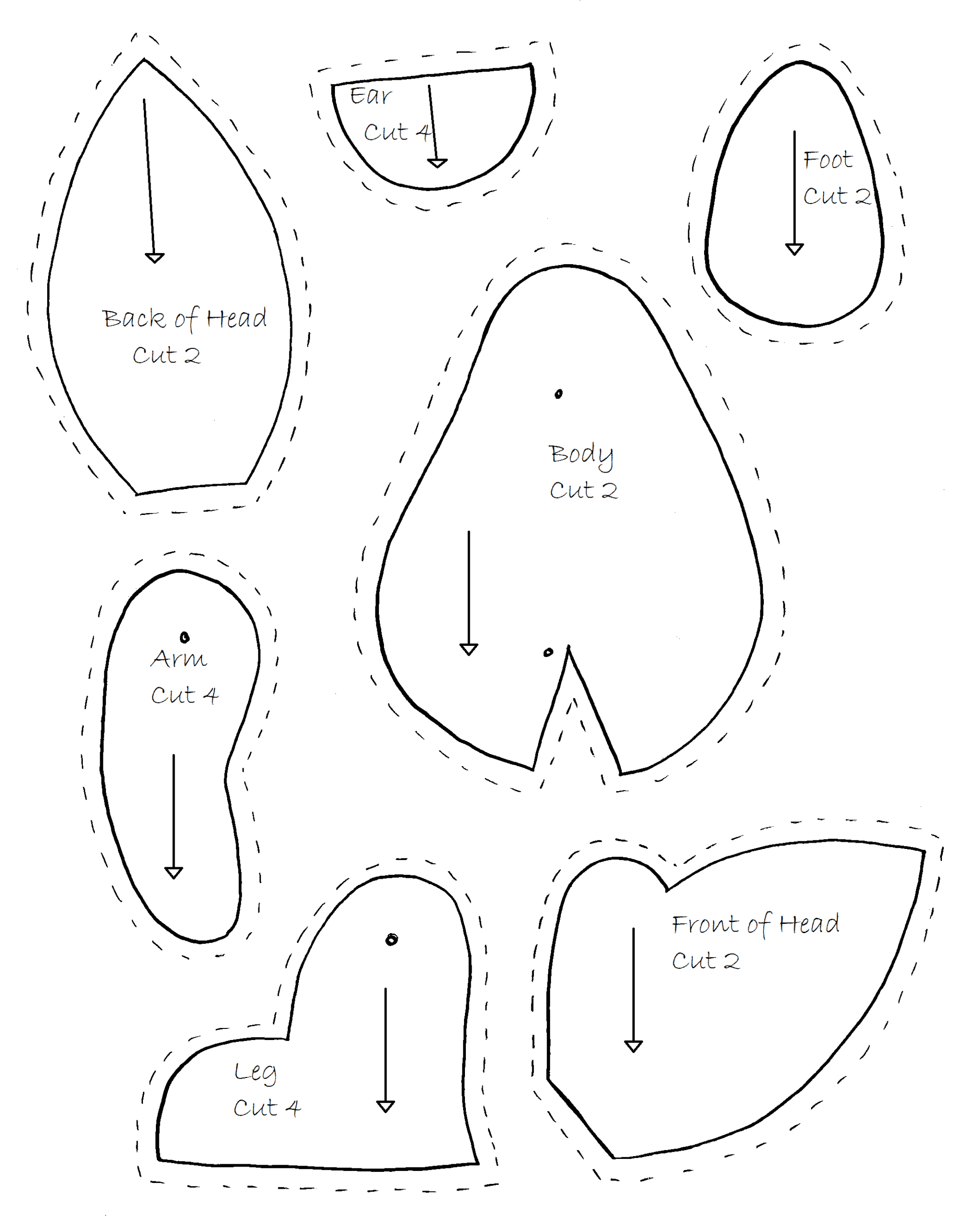 Teddy Bear Free Pattern with Bear Pattern Printable Free
