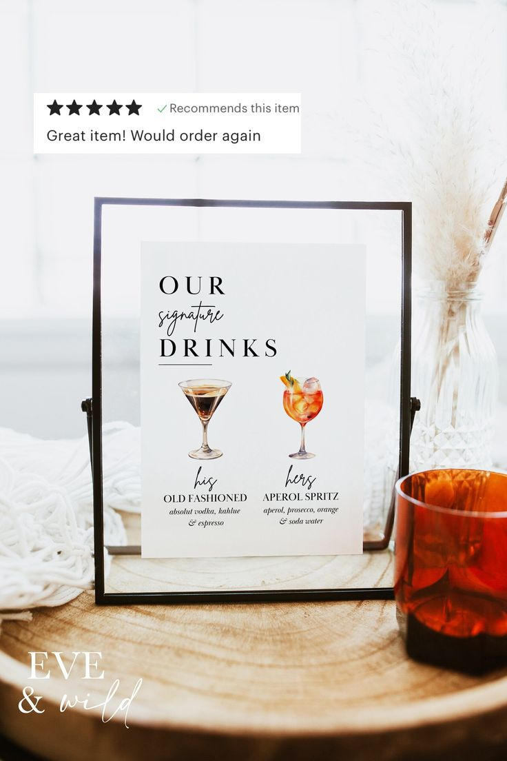 template free signature cocktail sign printable diy template within free printable signature drink sign Template Free Signature Cocktail Sign Printable Diy Template within Free Printable Signature Drink Sign