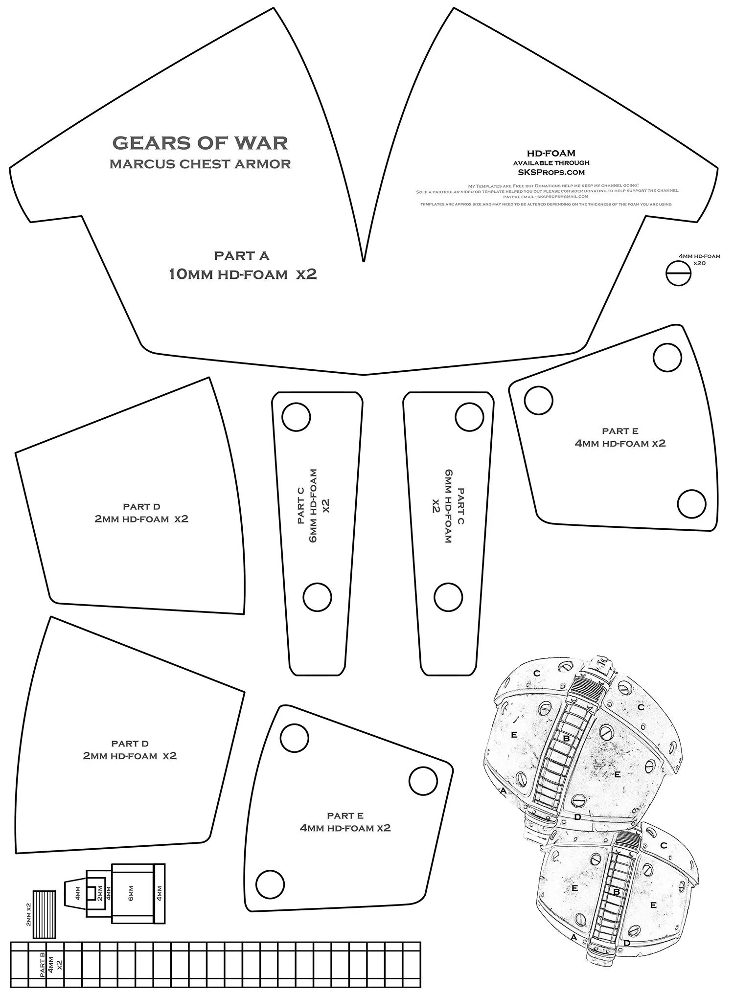 Templates — Sks Props within Free Foam Templates