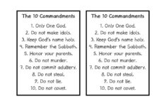 Ten Commandments For Kids Bible Craft – Christian Preschool Printables pertaining to Ten Commandments Printable Free