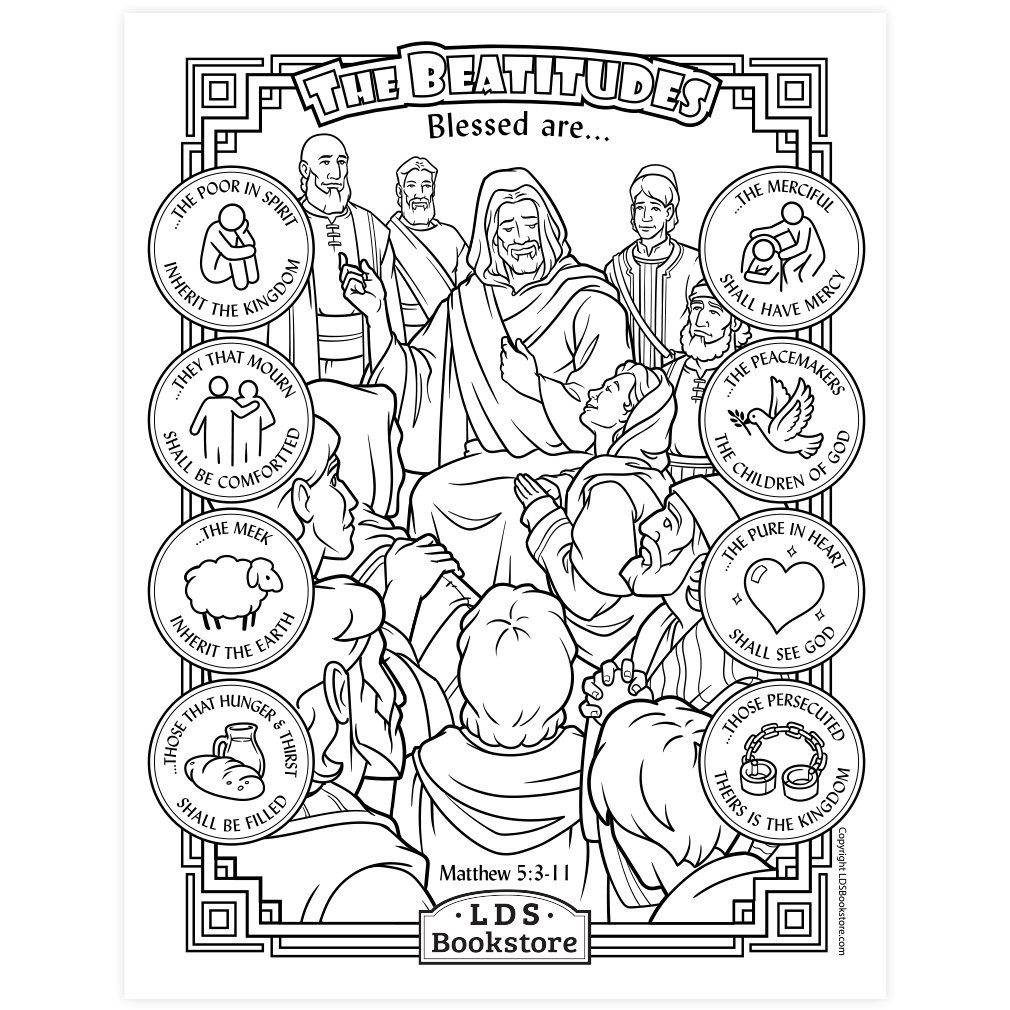 The Beatitudes Coloring Page - Printable pertaining to Free Printable Beatitudes