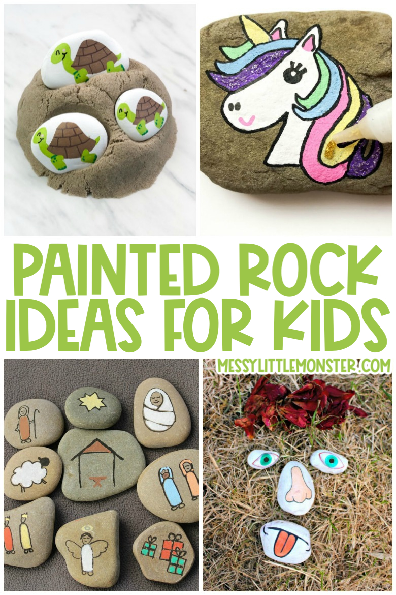 The Best Rock Painting Ideas For Kids! - Messy Little Monster throughout Free Printable Rock Painting Patterns