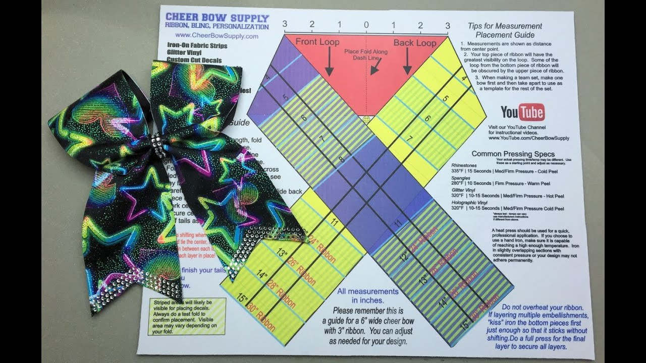 The Easy Way To Make A Cheer Bow with Cheer Bow Template Free