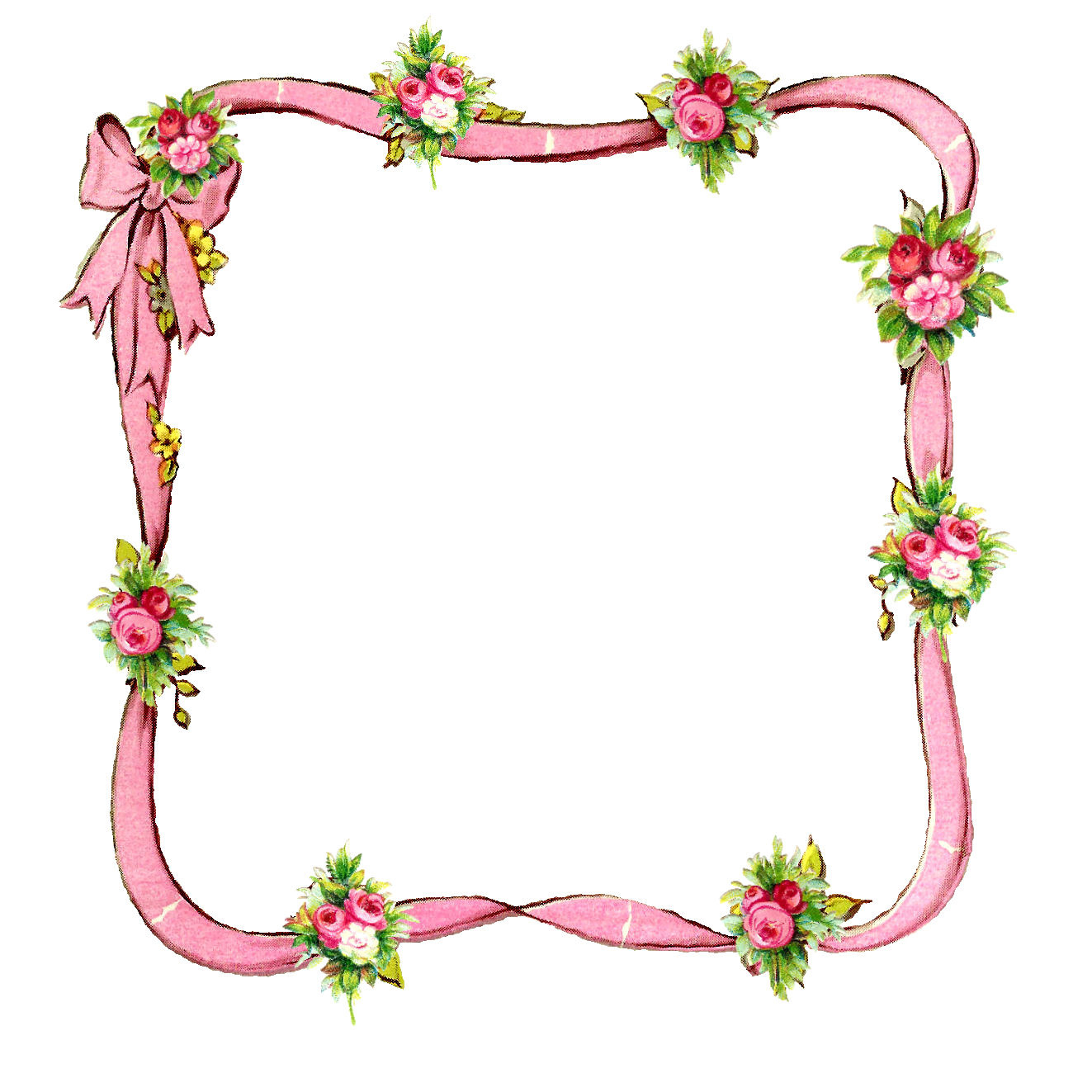 The Graphics Monarch: Free Printable Diy Rose Ribbon Digital pertaining to Free Printable Rose Borders