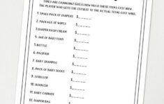 The Price Is Right Baby Shower Game Printable, Unique Baby Shower with regard to Price Is Right Game Template Free