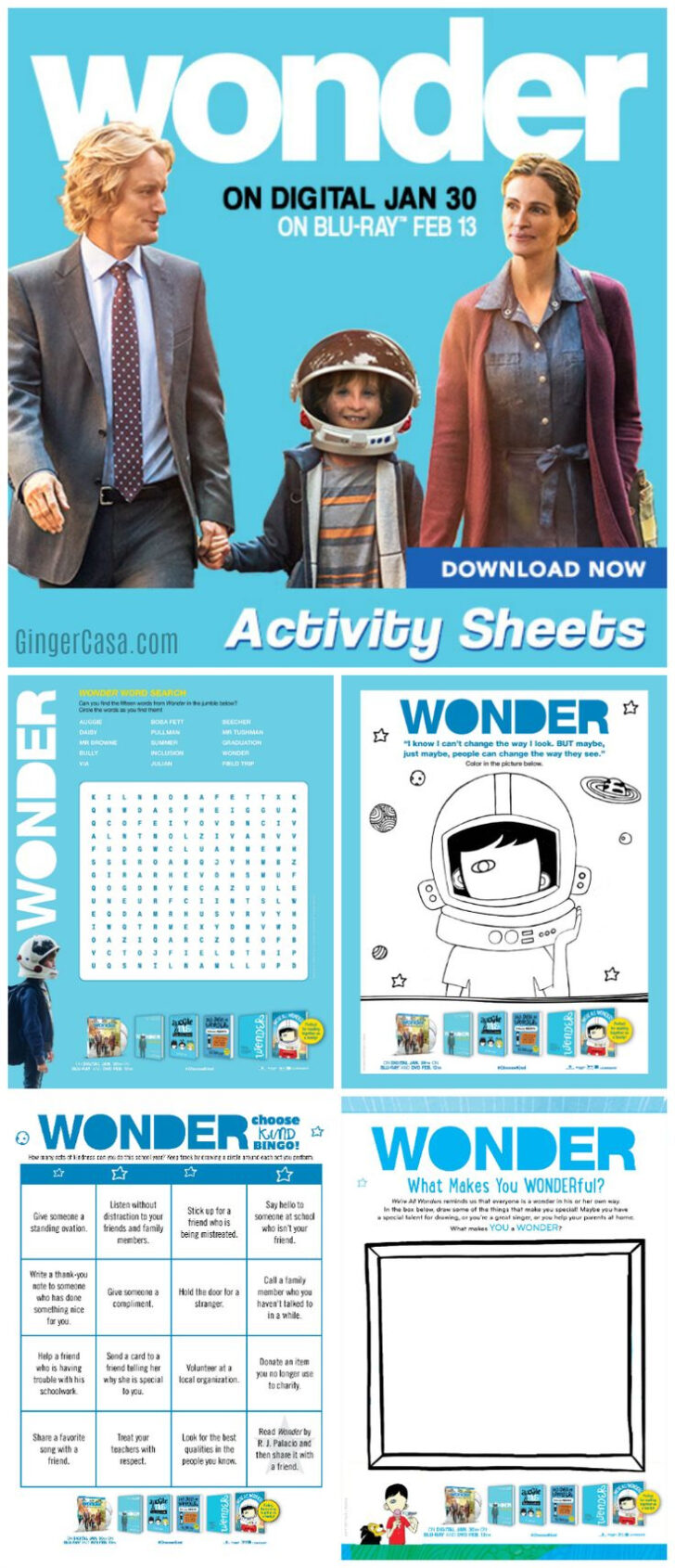 Wonder Book Free Printables