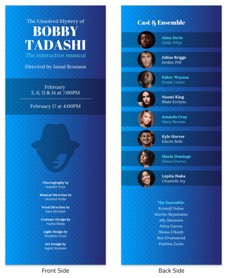 Playbill Template Free