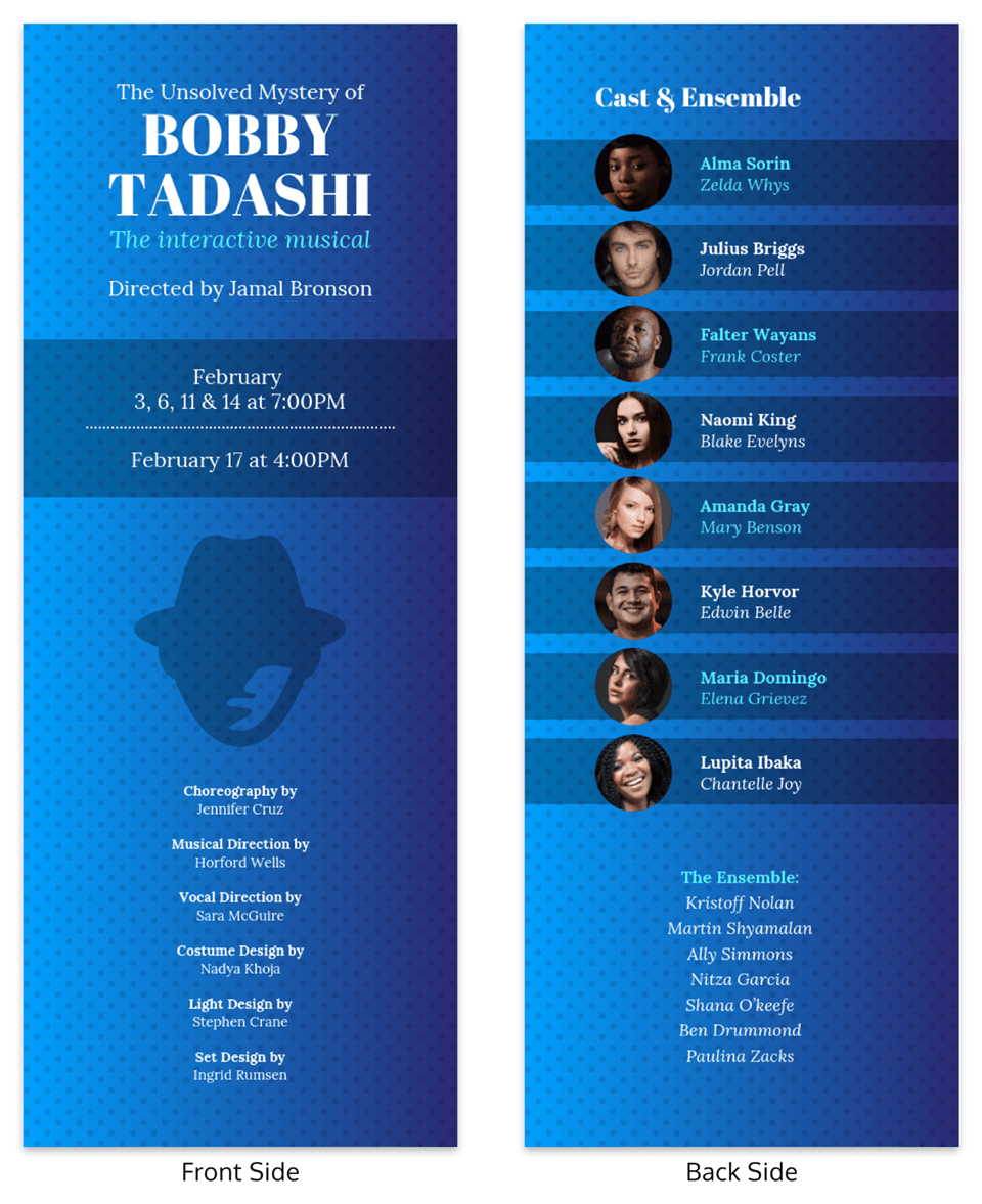 Theatre Playbill Program Example Template - Venngage regarding Playbill Template Free