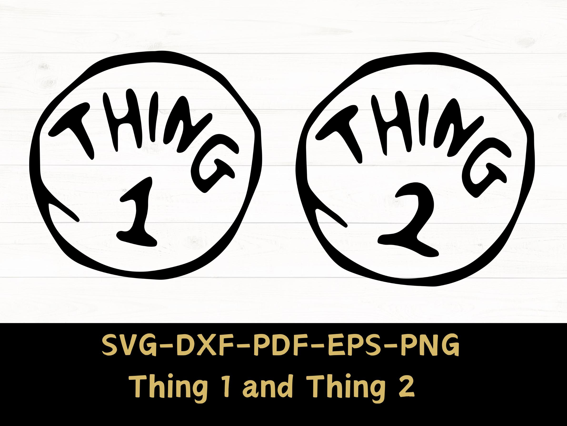 Thing 2 Pdf - Etsy inside Free Printable Thing 1 and Thing 2 Patterns