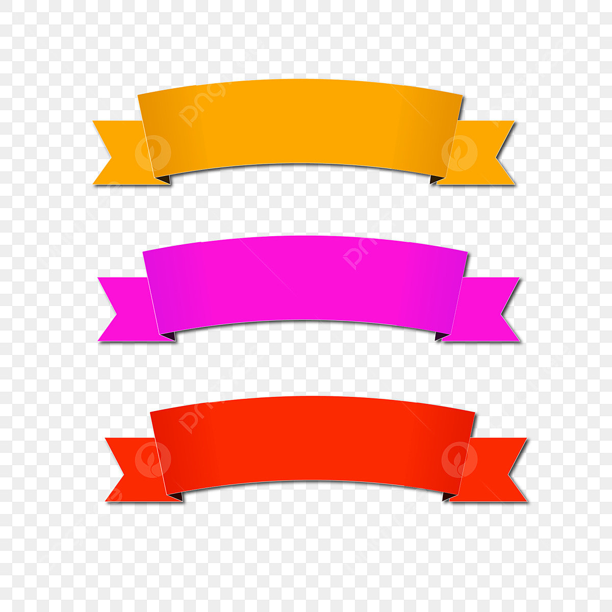 Three Ribbon Template Design Empty, Ribbon, Banner, Color Png And inside Free Printable Ribbon Patterns
