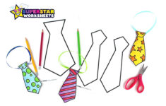 Tie Template (Free Printables) – Superstar Worksheets intended for Free Necktie Template