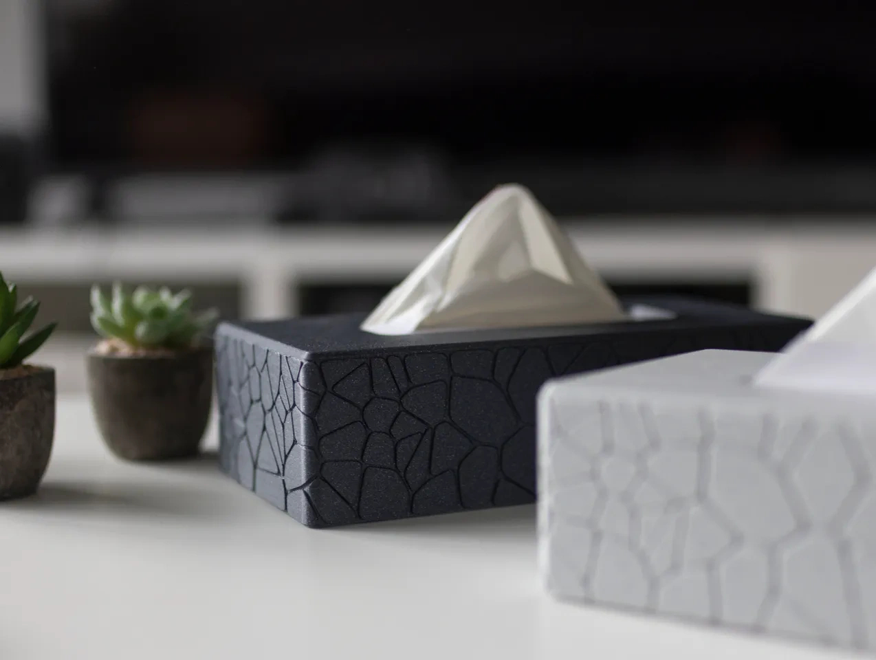 Tissue Box Cover #1 - Curved Stone Patternharms3D | Download within Free Printable Tissue Box Patterns