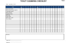 Toilet Cleaning Checklist | Templates At Allbusinesstemplates inside Toilet Cleaning Checklist Template Free