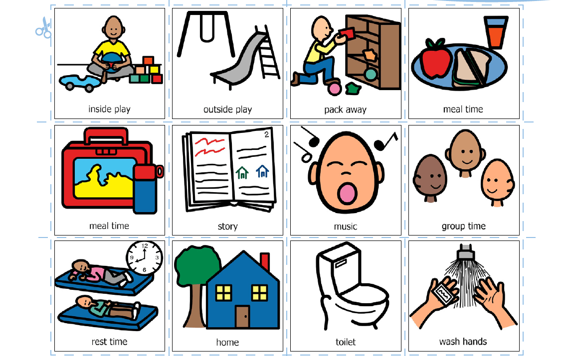 Top 5 Visuals - Visual Schedule - Autism Queensland – Resource Hub regarding Boardmaker Free Printables