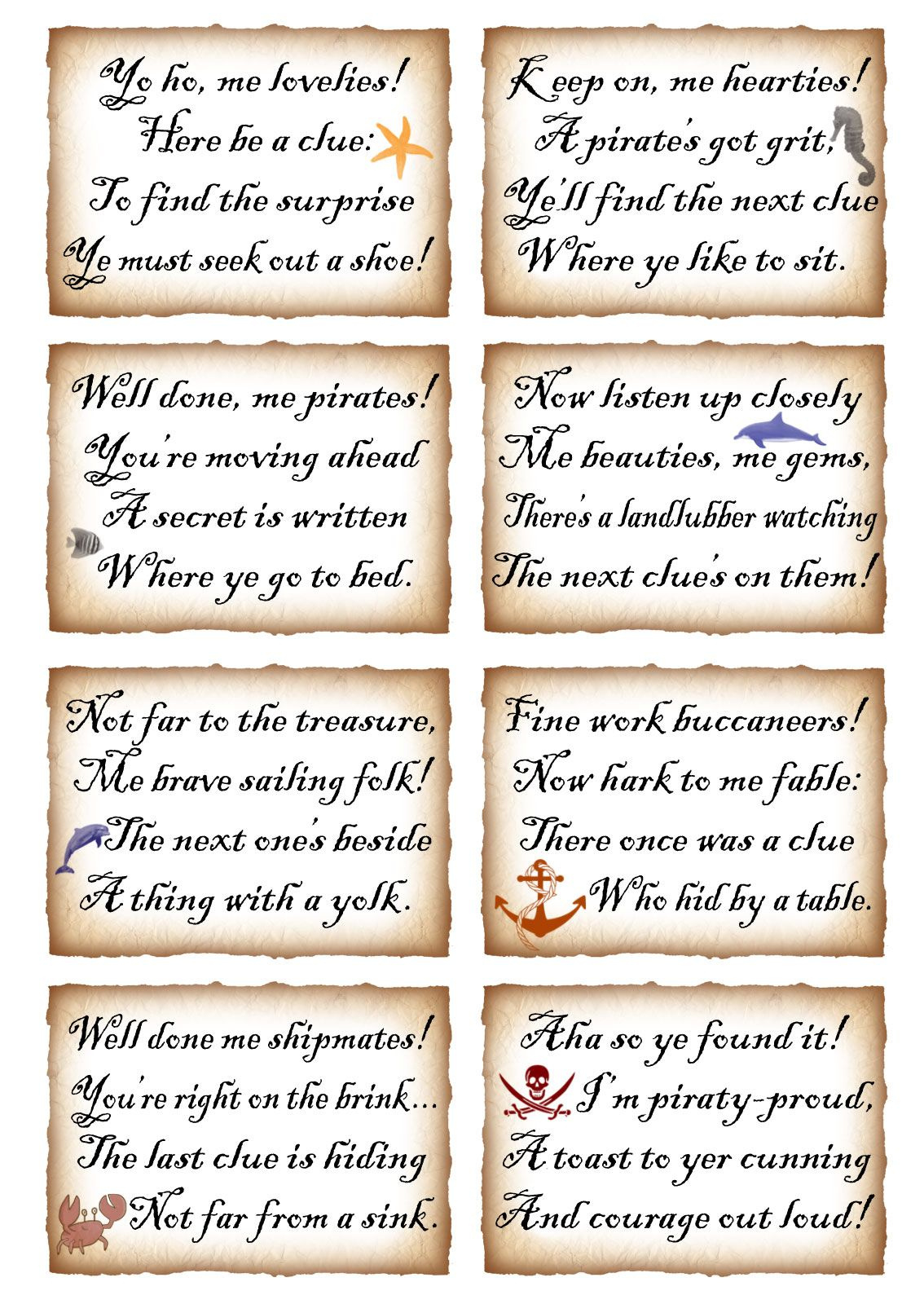 Treasure Hunt: 24 Pirate Treasure Hunt Ideas To Save Today within Free Printable Pirate Treasure Hunt Clues
