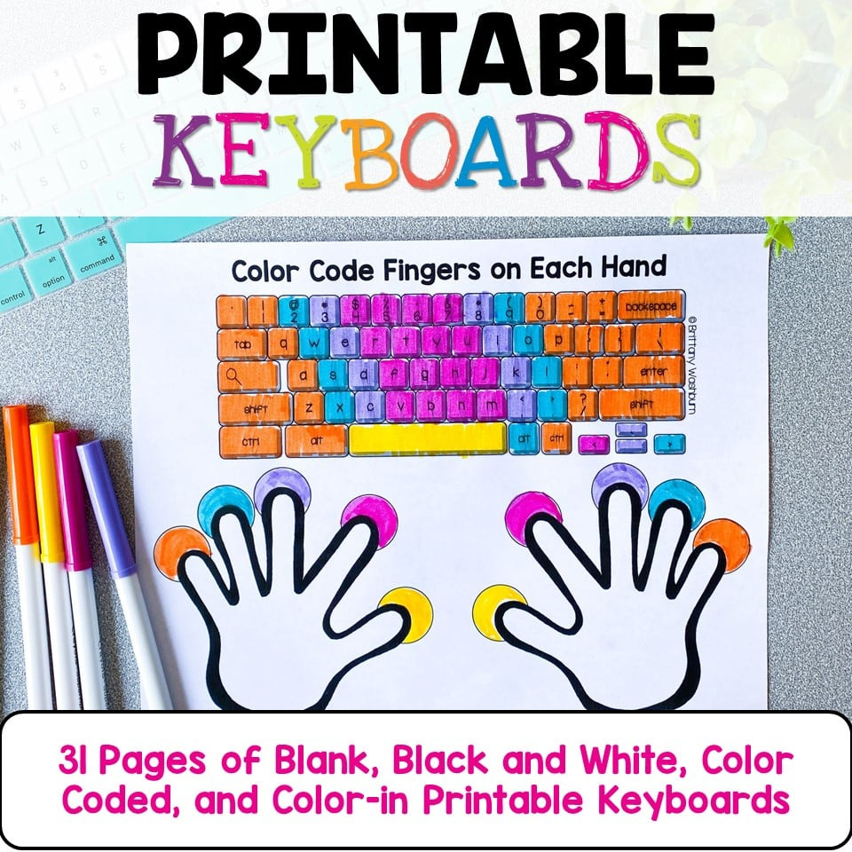 Typing Practice Printable Keyboard Pages - for Free Printable Typing Worksheets