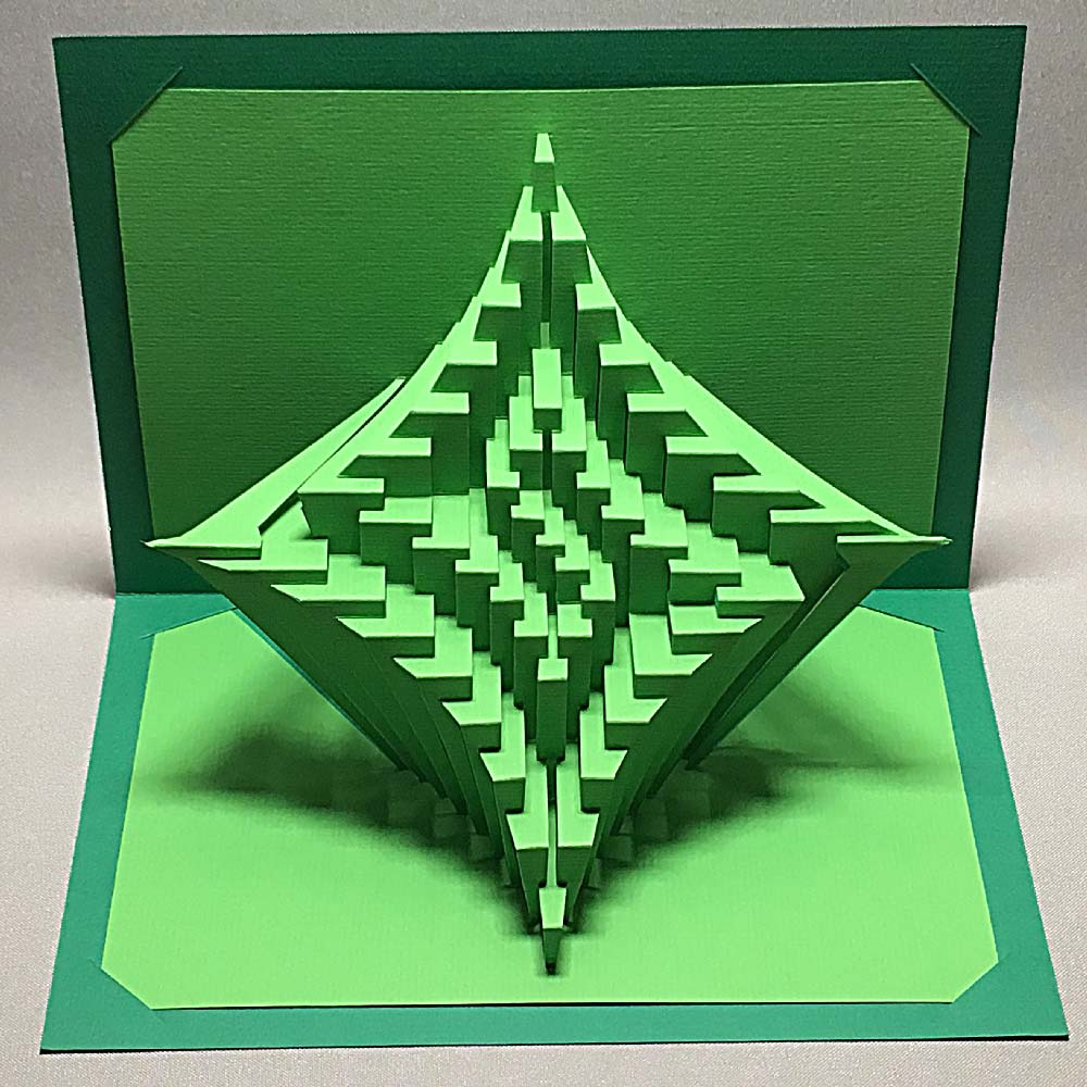 Ullagami How-To - Geometric Kirigami Pop-Ups inside Free Kirigami Card Templates