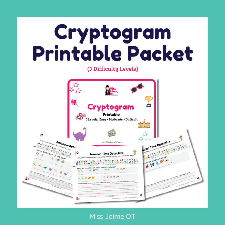 Free Printable Intermediate Cryptograms