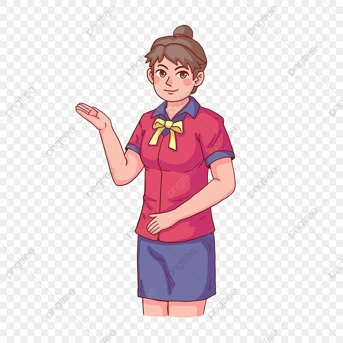 Ushers Png Image, Cartoon Hand Drawn Usher Girl, Cartoon, Hand regarding Free Printable Ushers Hand Signals