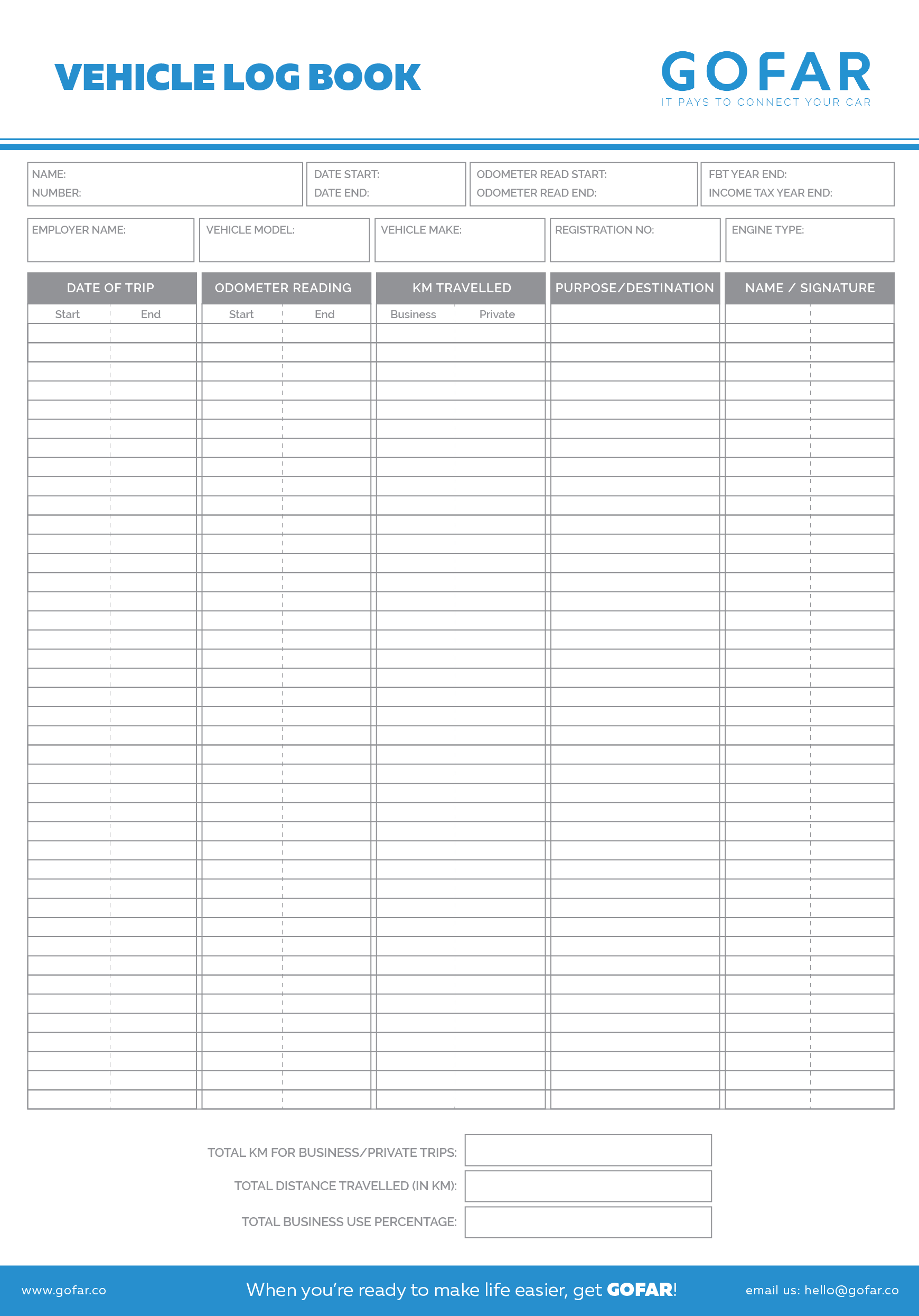 Vehicle Logbook Templates: Streamline Your Mileage Tracking with regard to Free Vehicle Log Sheet Template