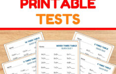Very Best Times Table Test Printables: Individual And Mixed pertaining to Free Printable Table Top Quizzes