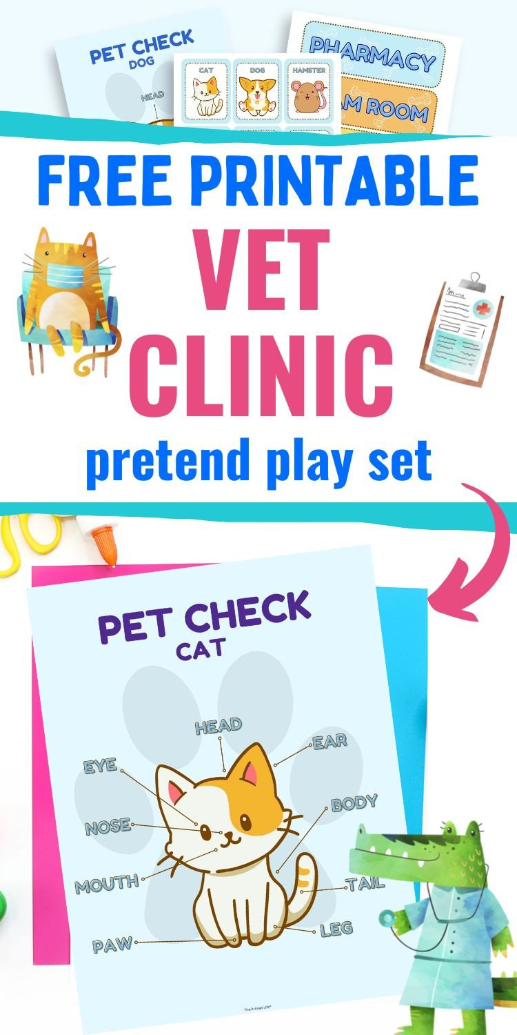 Vet Clinic Dramatic Play Free Printables - The Artisan Life inside Dramatic Play Vet Clinic Free Printables