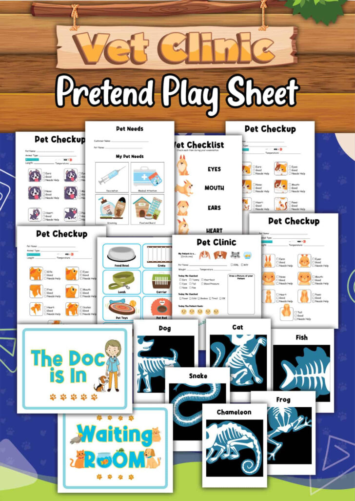 Dramatic Play Vet Clinic Free Printables