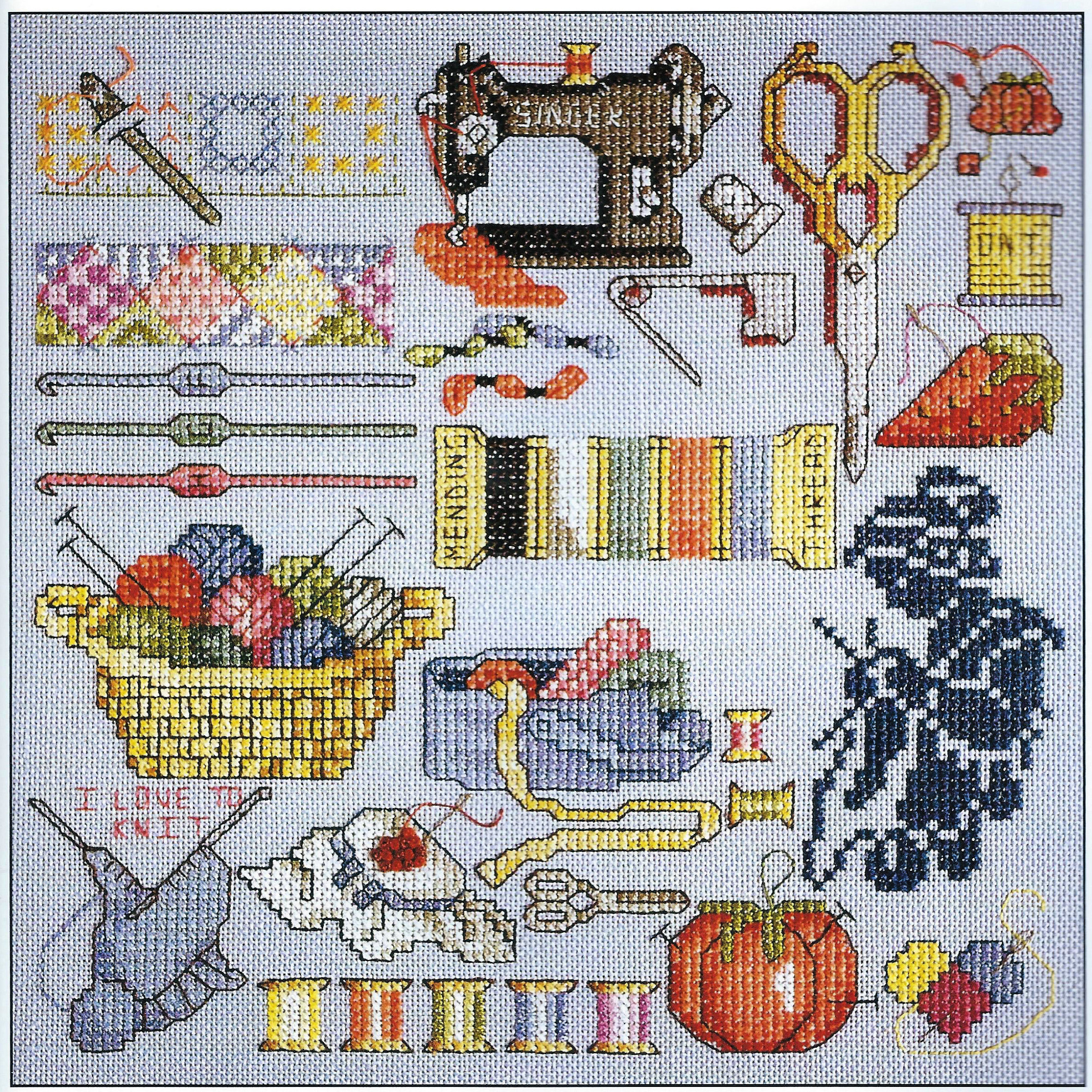 Vintage Cross Stitch Patterns Pdf Instant Download Collection Of inside Free Printable Button Box Cross Stitch Patterns