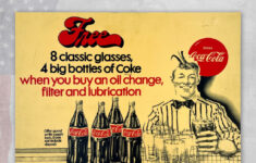 Vintage Free Coca-Cola Sign: Double Sided Collectible Advertising intended for Free Printable Vintage Coke Machine Signs