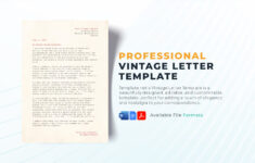 Vintage Letter Template In Word, Pdf, Google Docs – Download pertaining to Free Old Letter Template