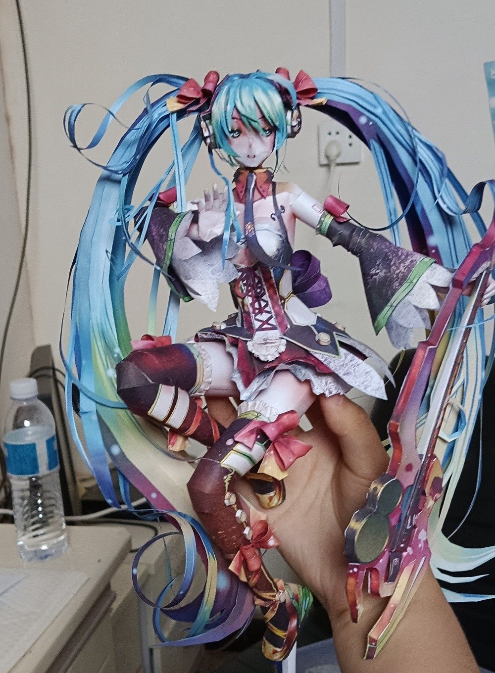 Virtual Pop Star Hatsune Miku Papercraft inside Anime Papercraft Templates Free