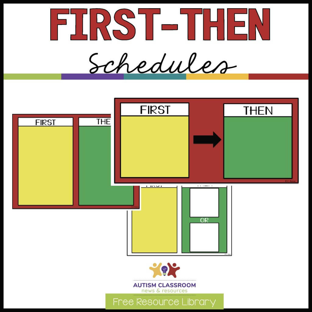 Visual Schedule Series: First-Then Schedules (Freebie!!) - Autism within First Then Board Free Printable