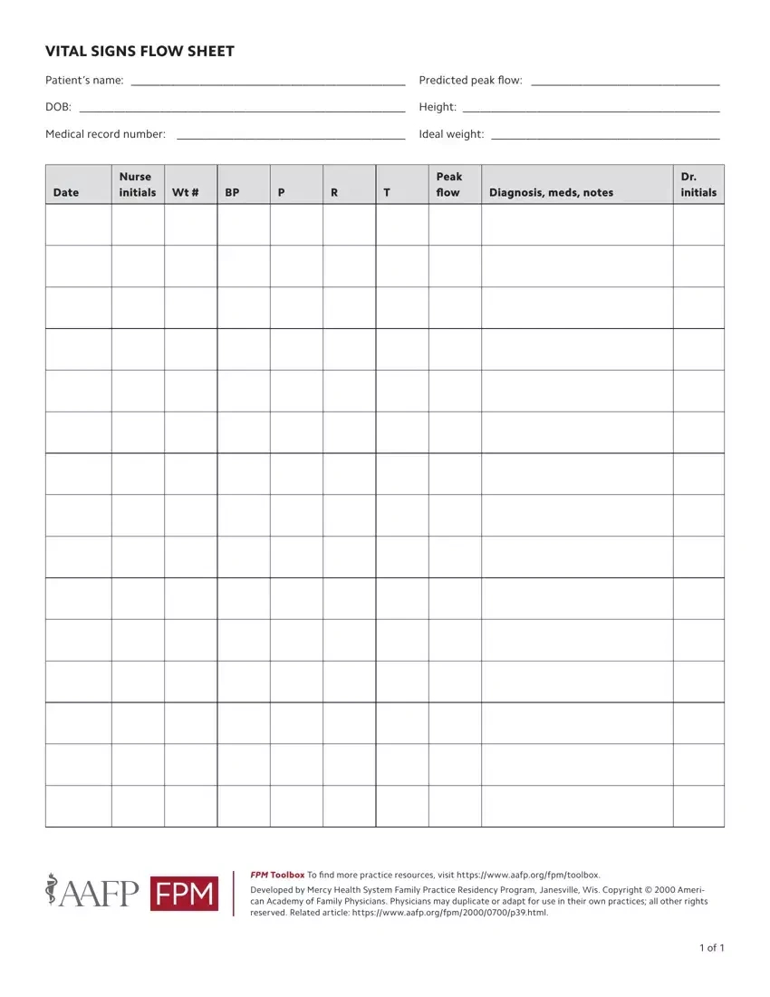 Vital Signs Flow Sheet ≡ Fill Out Printable Pdf Forms Online regarding Free Printable Vital Signs Chart
