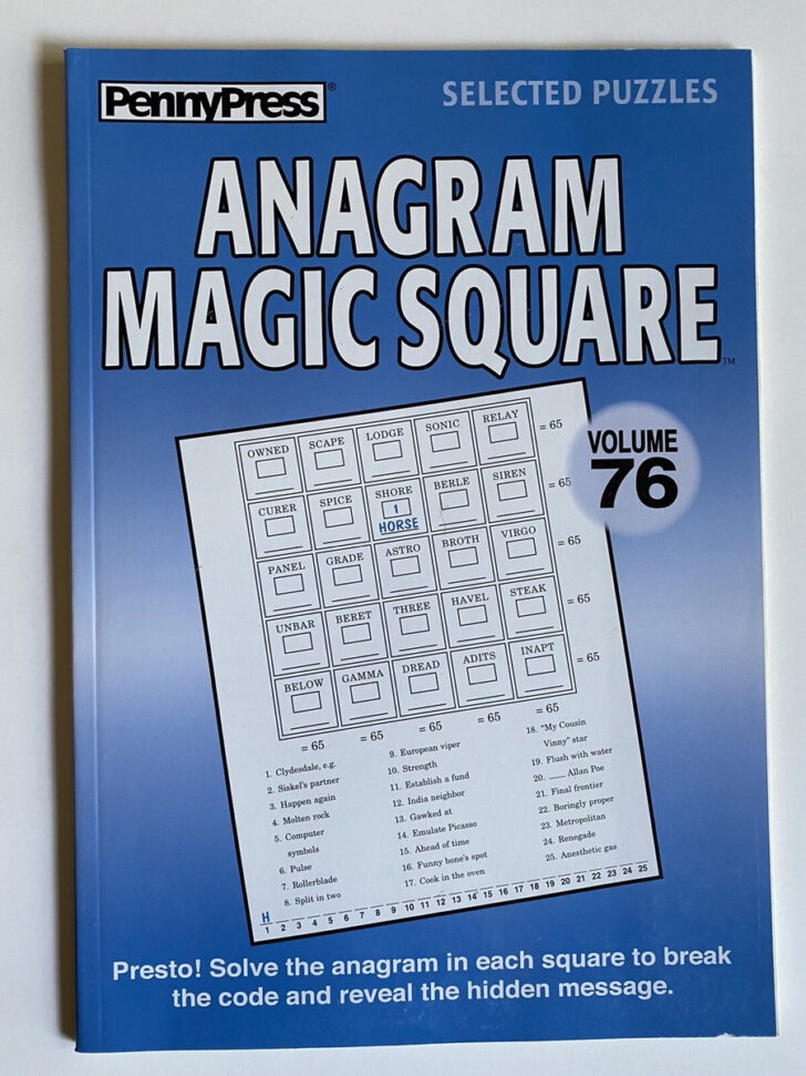 Free Printable Magic Anagram Squares