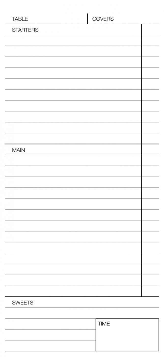 Waitress Order Pad Template inside Free Printable Waitress Order Restaurant Order Pad Template