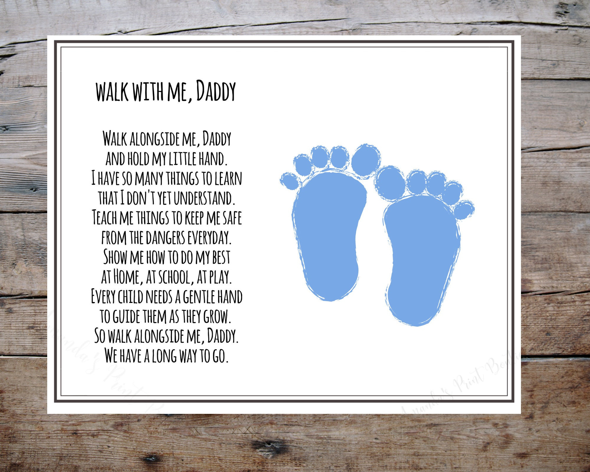 Walk With Me Daddy, Walk Alongside Me Father&amp;#039;S Day Handprint within Walk Alongside Me Daddy Poem Free Printable