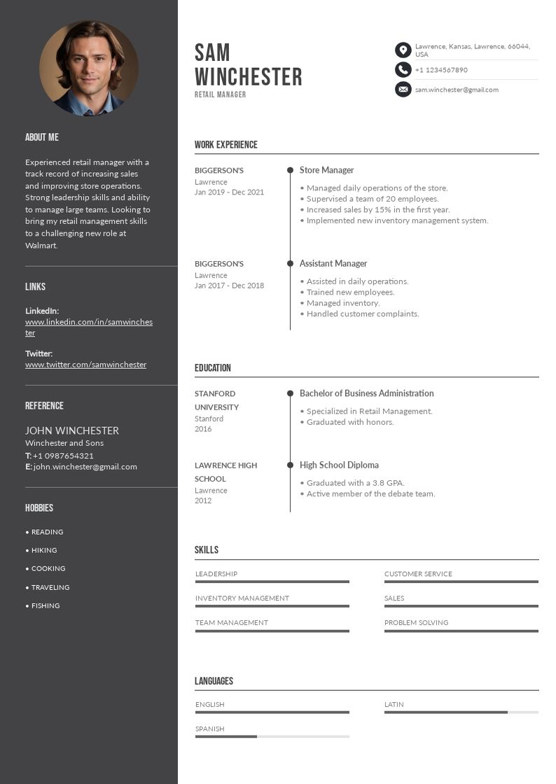 Walmart Resume Examples: Tips &amp;amp; Templates To Get Hired inside Free Printable Job Application For Walmart