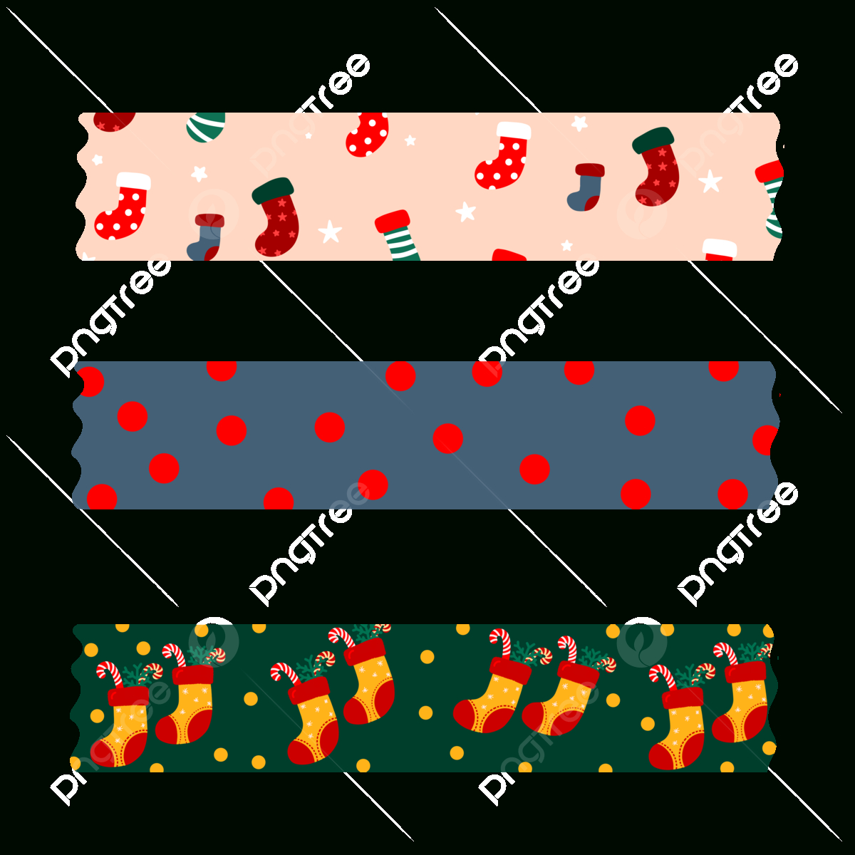 Washi Tape With Christmas Stocking Pattern, Washi Tapes, Washi in Free Printable Christmas Washi Tape