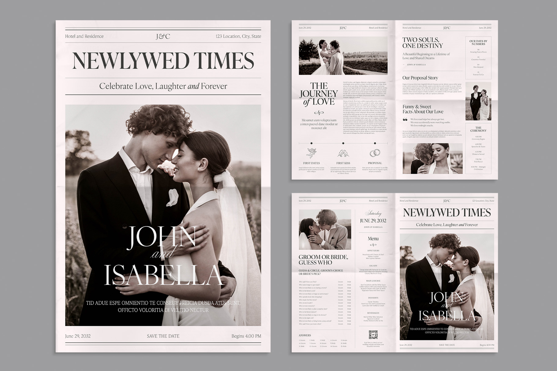 Wedding Newspaper Template - Brandpacks in Wedding Newspaper Template Free