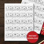 Weißer Elefant Geschenk Austausch Nummer Karten Printable For White Elephant Numbers Printable 1 40