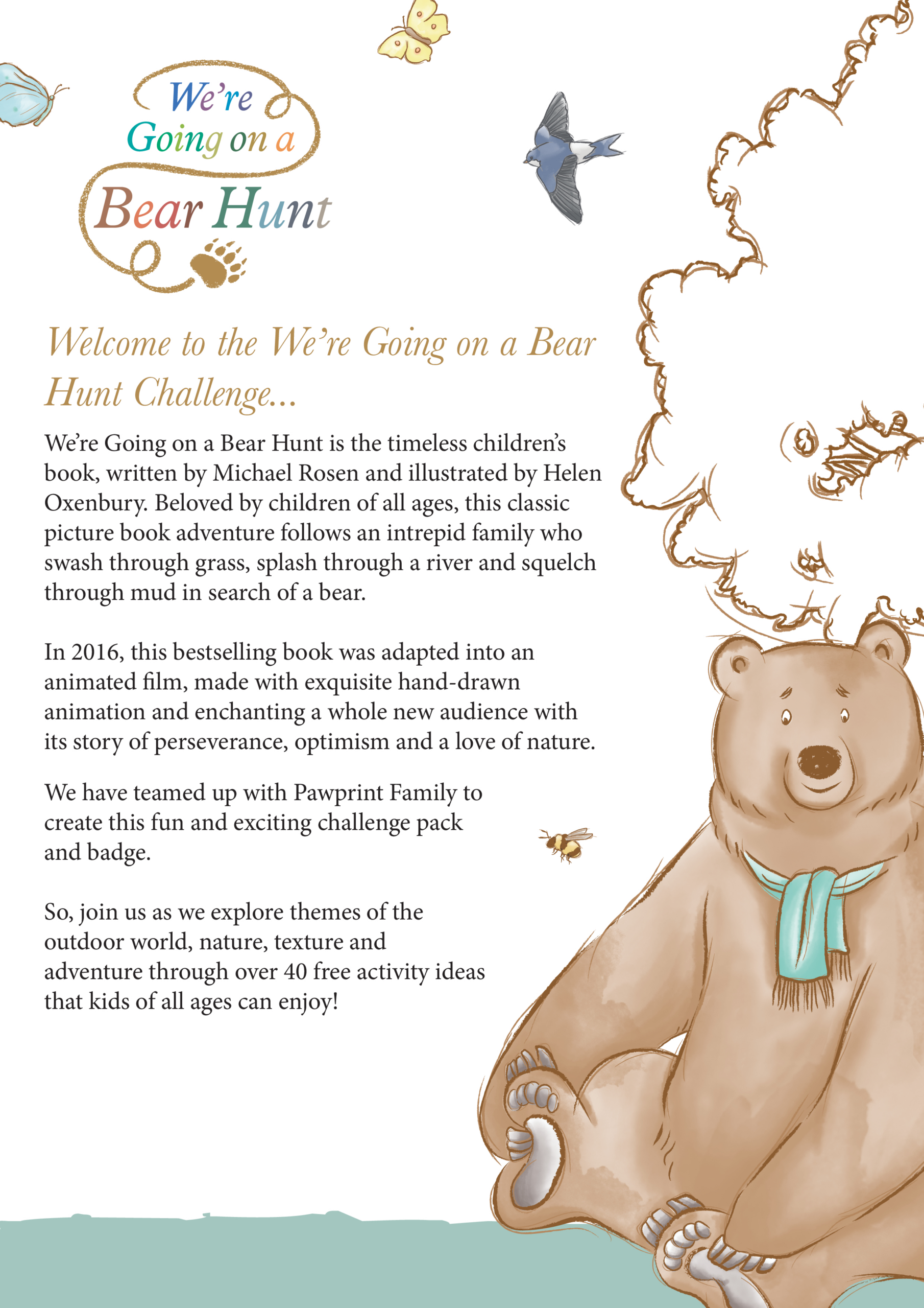 We&amp;#039;Re Going On A Bear Hunt Challenge Pack | Pawprint Family within We&amp;amp;#039;re Going on a Bear Hunt Free Printables