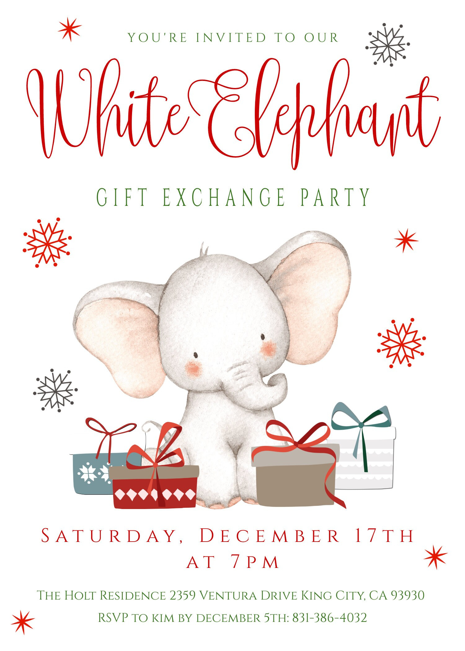 white elephant gift exchange party template set gift exchange throughout printable white elephant images White Elephant Gift Exchange Party Template Set, Gift Exchange throughout Printable White Elephant Images