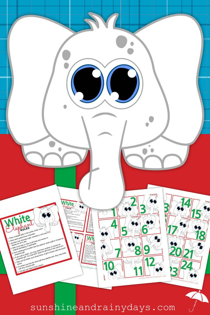 White Elephant Rules And Numbers pertaining to Free Printable White Elephant Game Numbers