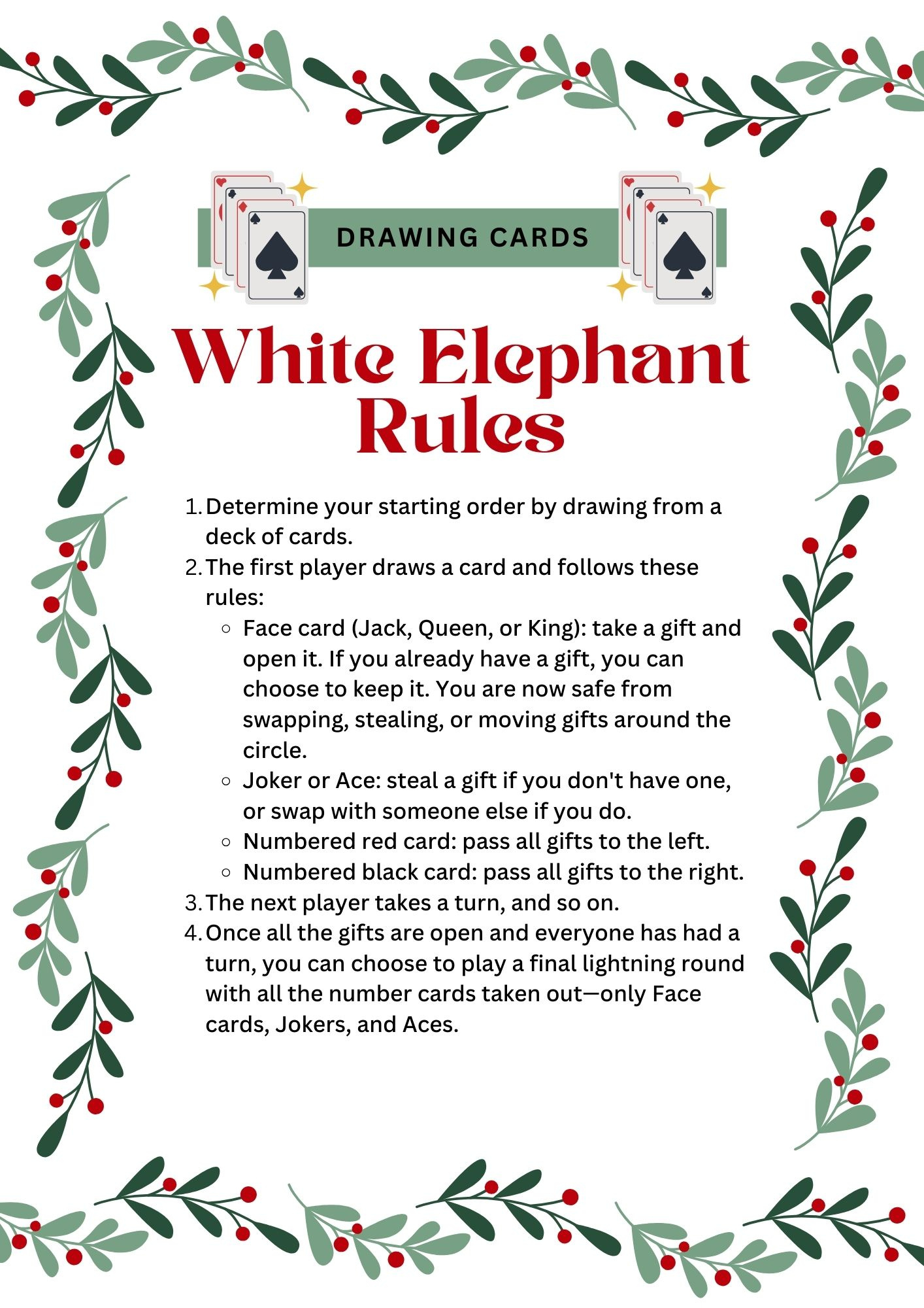 White Elephant Rules For Gift-Giving Fun [Printables] - Fun Blog inside Printable White Elephant Images