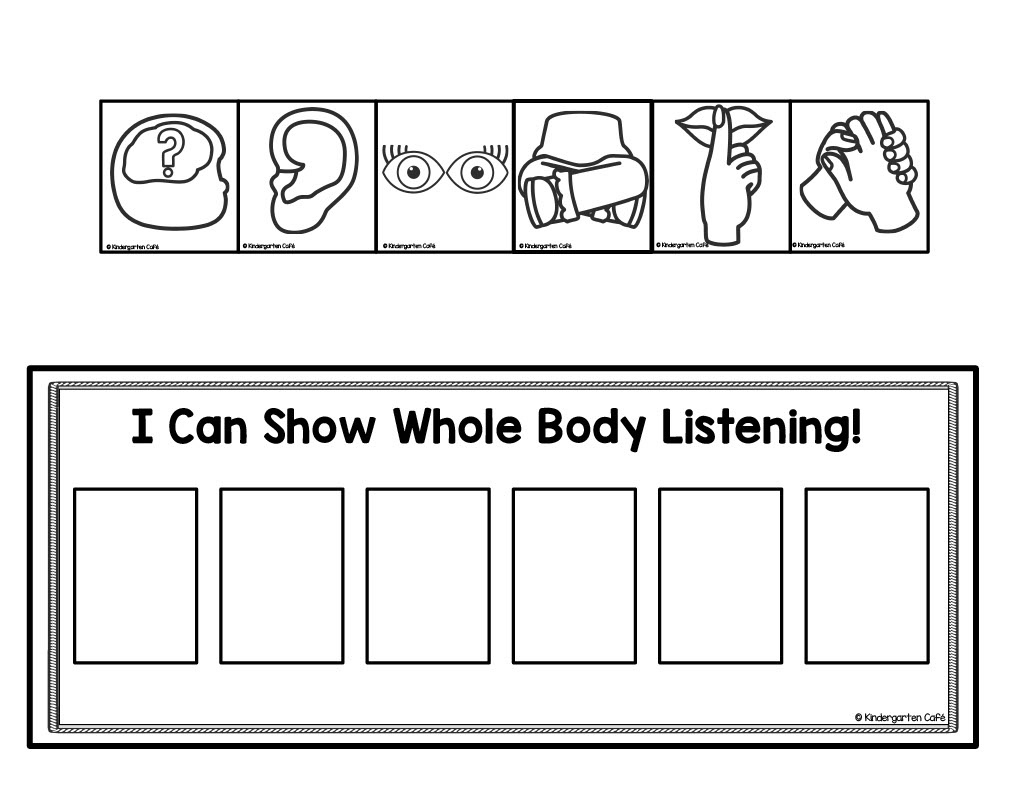 Whole Body Listening Visual Cards pertaining to Whole Body Listening Free Printables