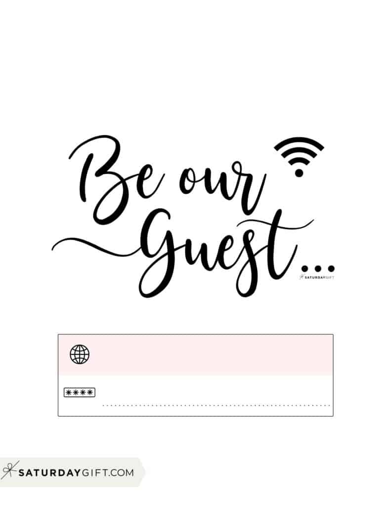 Wifi Password Sign - 11 Cute &amp;amp; Free Printable Templates with Wifi Password Template Free