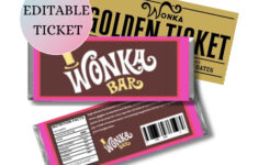 Willy Wonka Chocolate Bar Label - Printable Pdf For Hershey'S 1.55Oz Bars -  Diy Wrapper For Halloween, Birthdays &amp; More! within Free Printable Wonka Bar Wrapper