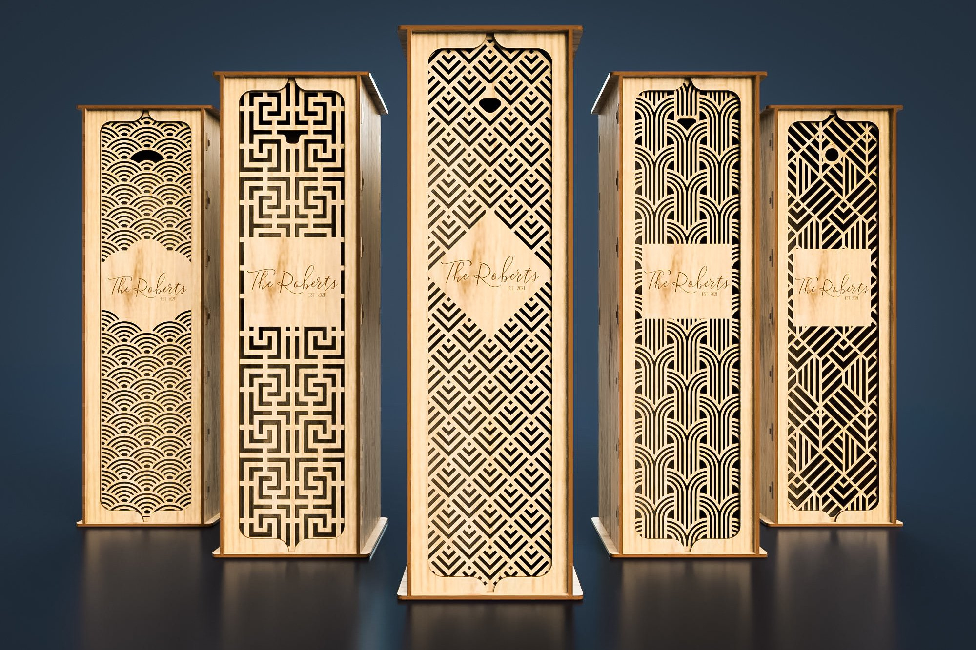 Wooden Wine Box Svg Files, Personalized Wine Box Laser Cut with regard to Free Laser Cut Wine Box Template