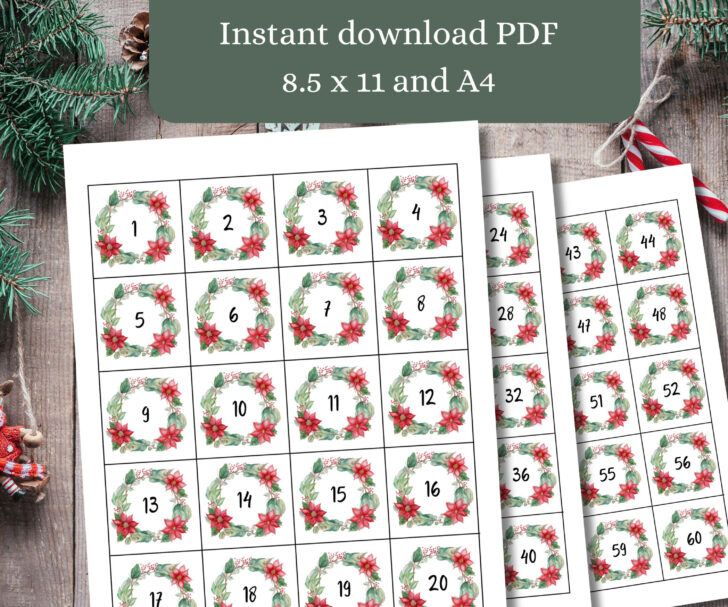 Free Printable White Elephant Numbers 1-40
